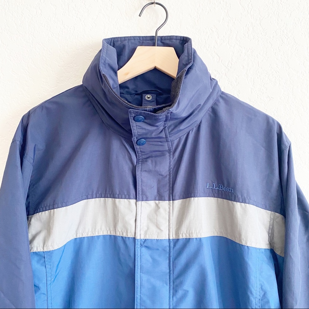 L.L. Bean Color Block Zip Up Jacket Medium - image 4